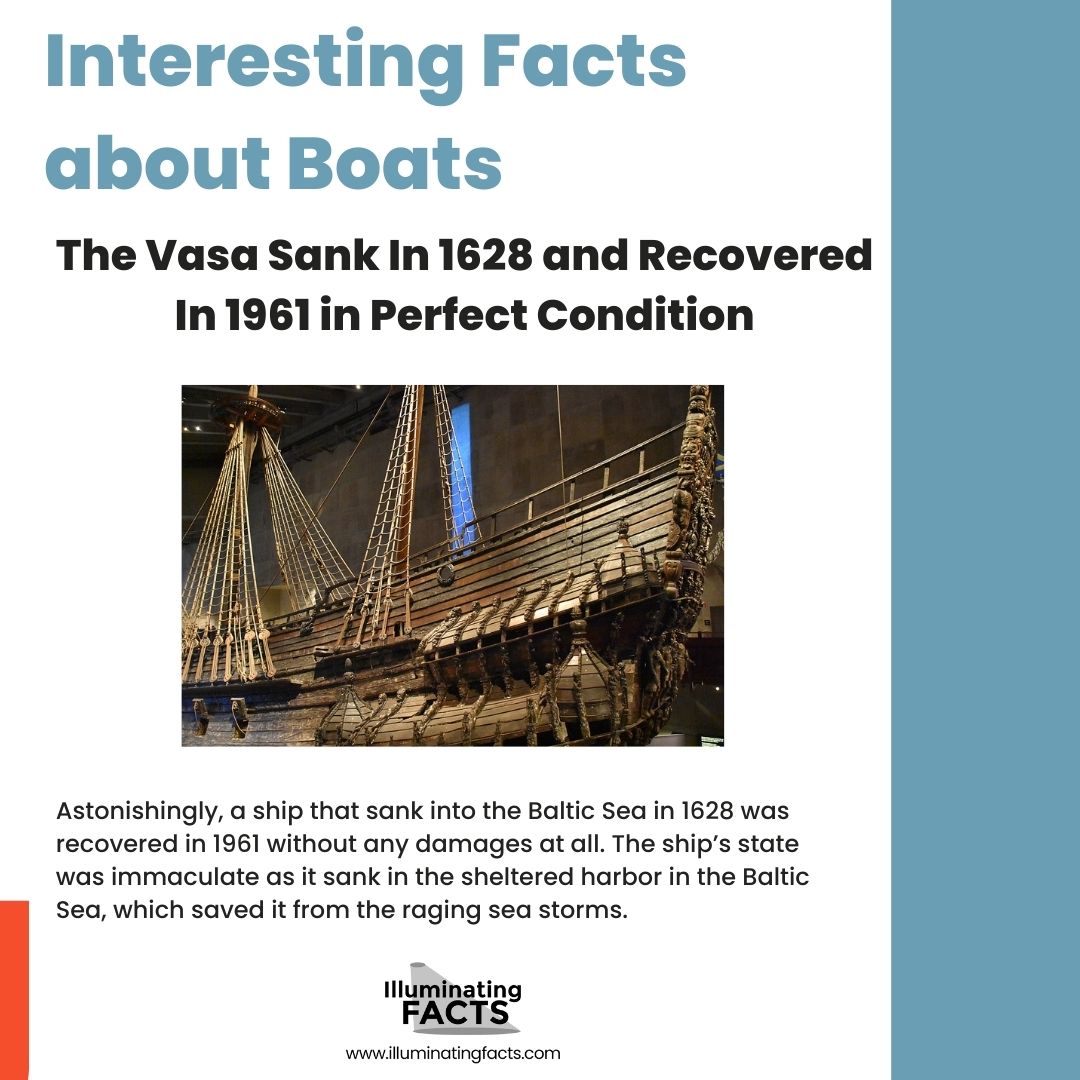 The Vasa Sank In 1628 and Recovered In 1961 in Perfect Condition