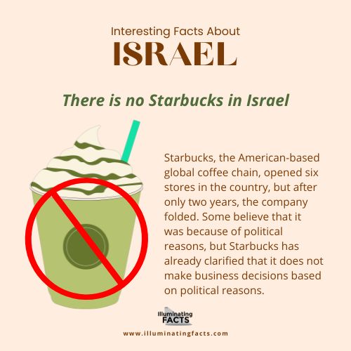 There is no Starbucks in Israel