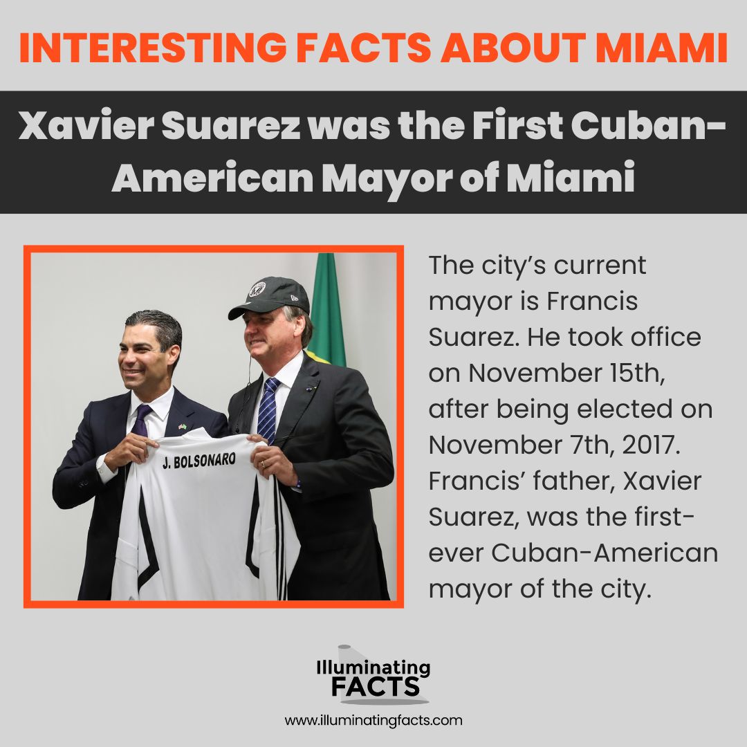Xavier Suarez was the First Cuban-American Mayor of Miami