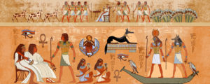 illustration of the ancient Egypt scene