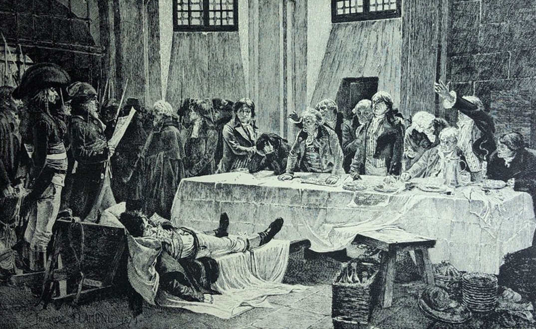 illustration of the arrest of Maximilien de Robespierre