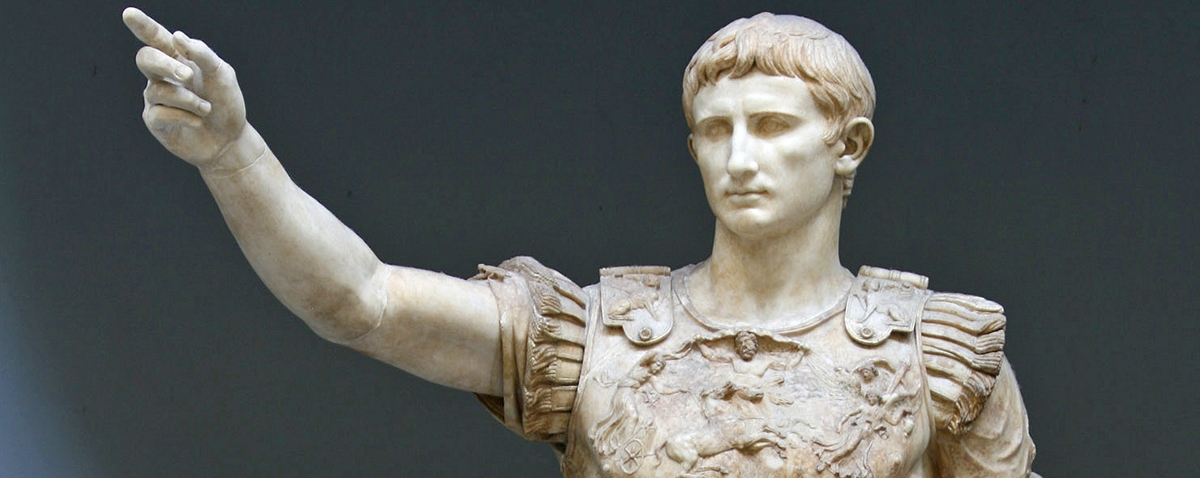 statue-of-Julius-Caesar-an-angel-clinging-beside-his-leg