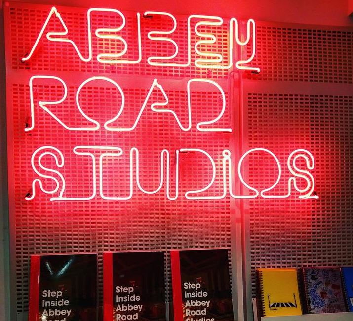Abbey Road Studios lights and books