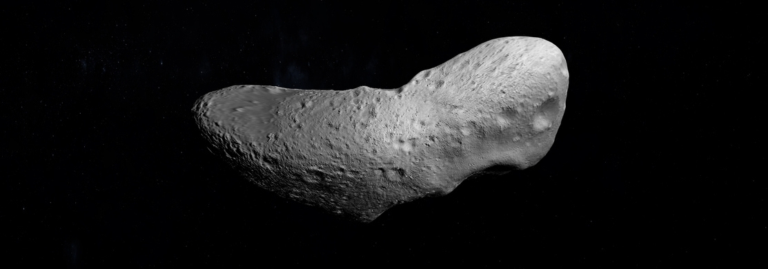 asteroid Eros 3D illustration