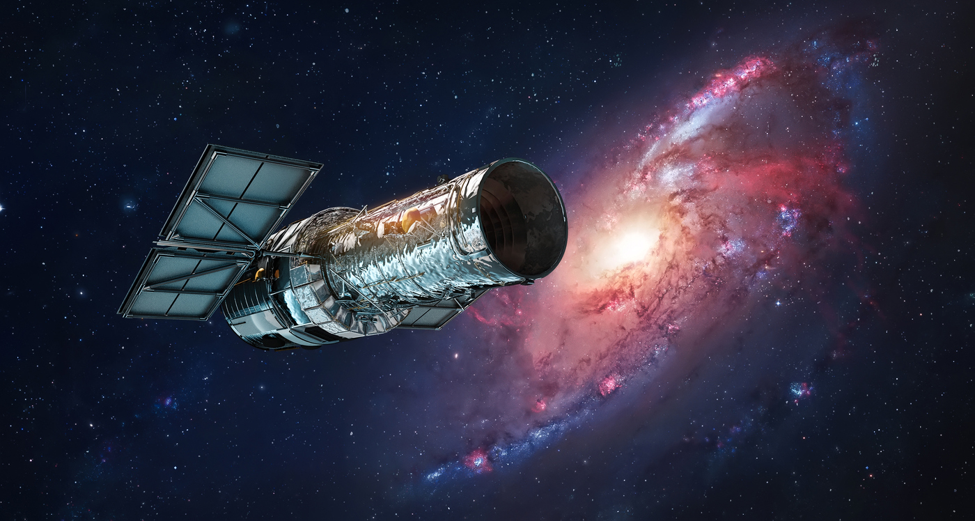 the Hubble Space Telescope in deep space