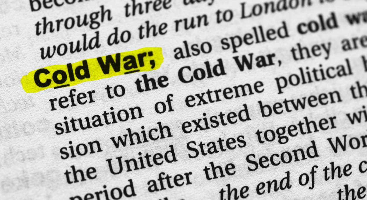 the term “Cold War” on a dictionary