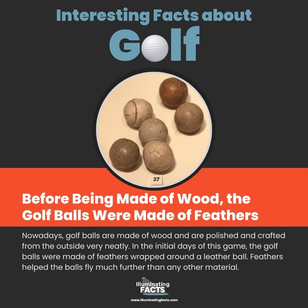 Before Being Made of Wood, the Golf Balls Were Made of Feathers