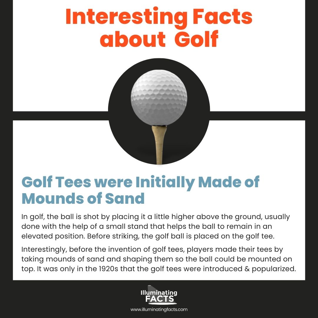 Golf Tees were Initially Made of Mounds of Sand