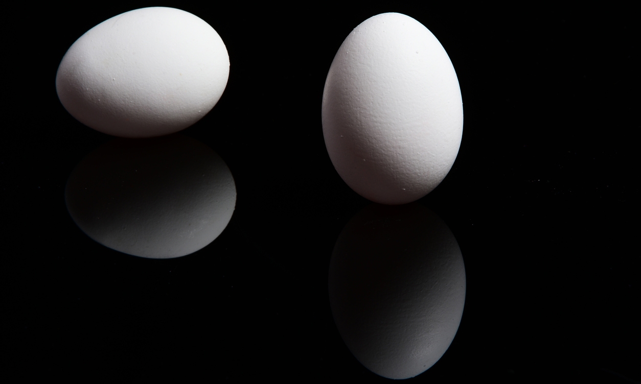 an egg balanced on its end