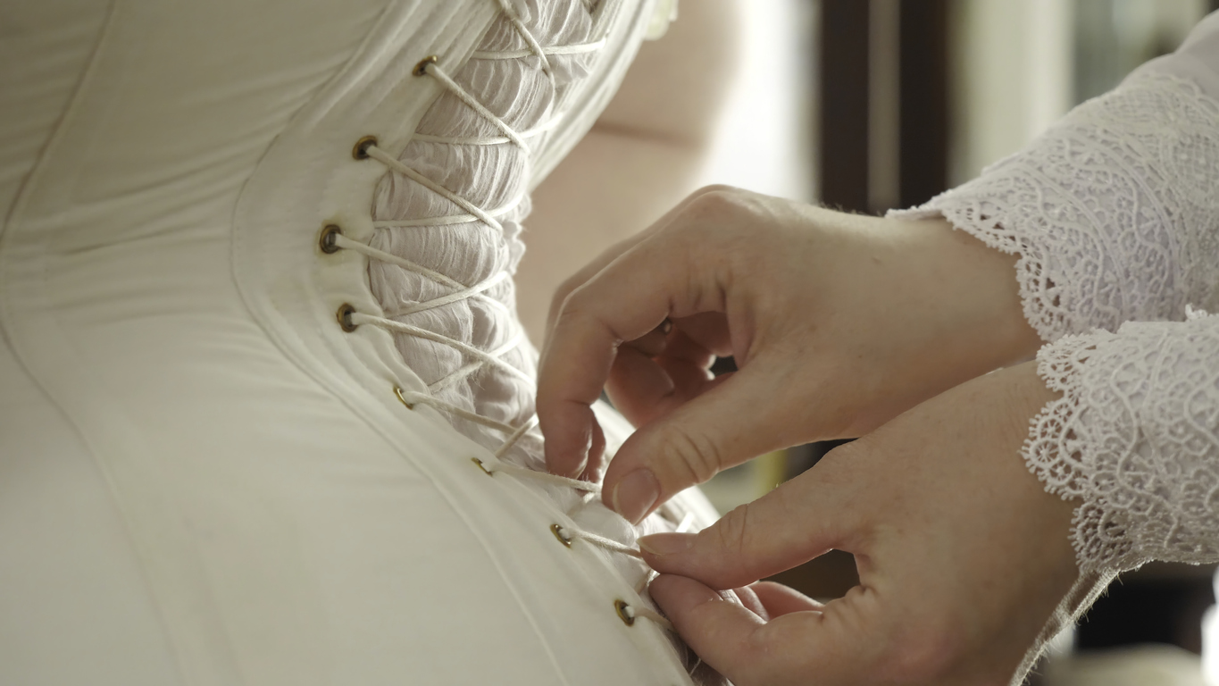 woman wearing a corset
