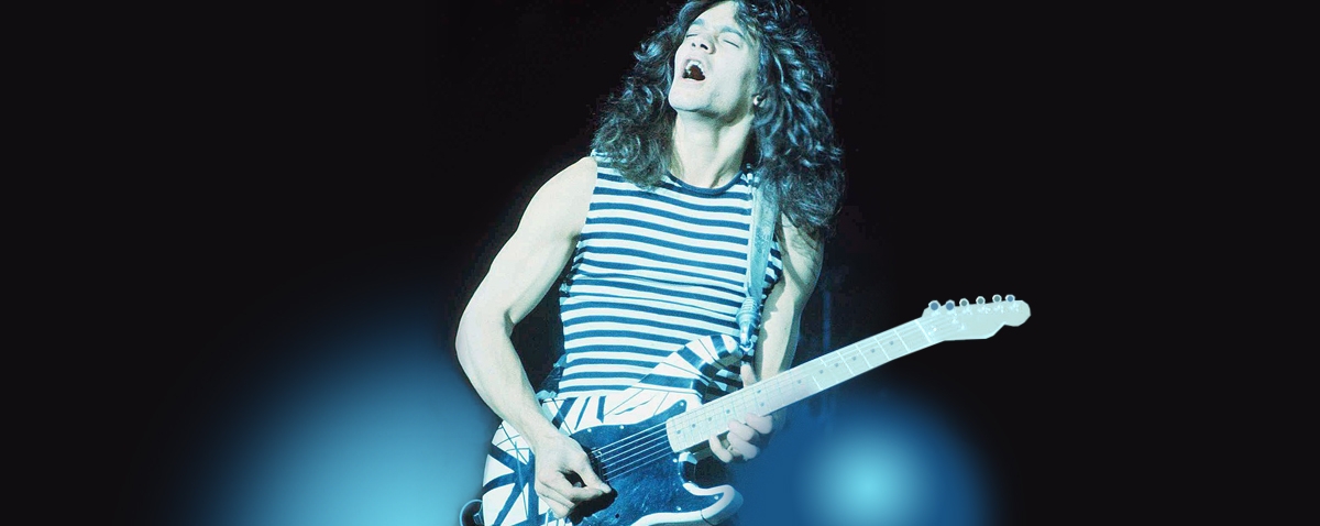 Eddie Van Halen performing at the New Haven Coliseum