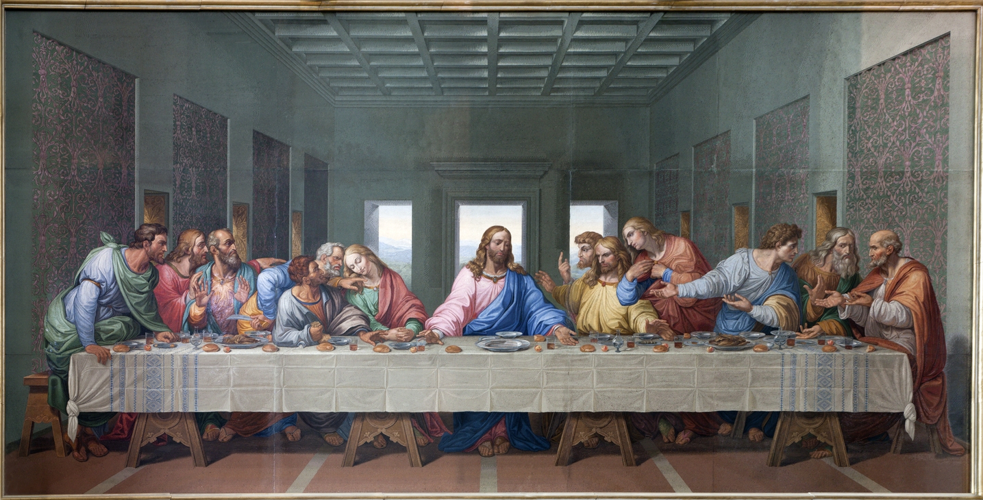 Mosaic of the Last Supper, a copy of Leonardo da Vinci’s work