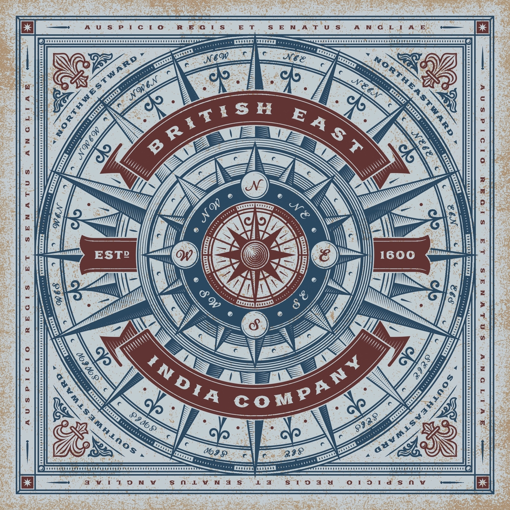 Vintage British East India Company nautical typography