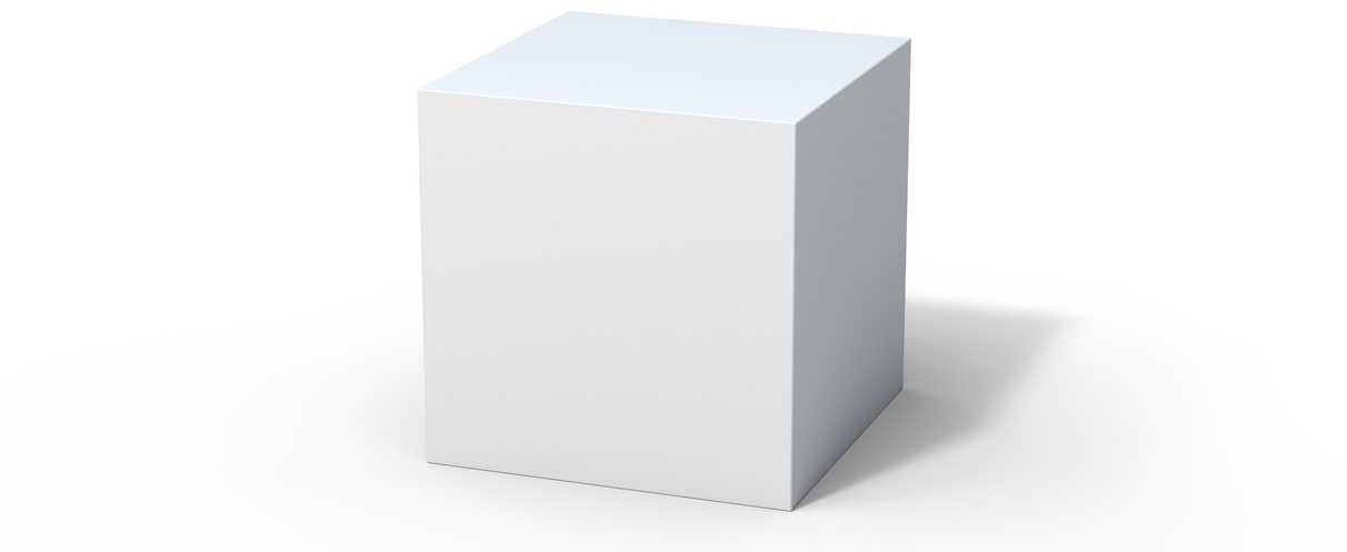 a white 3D cube