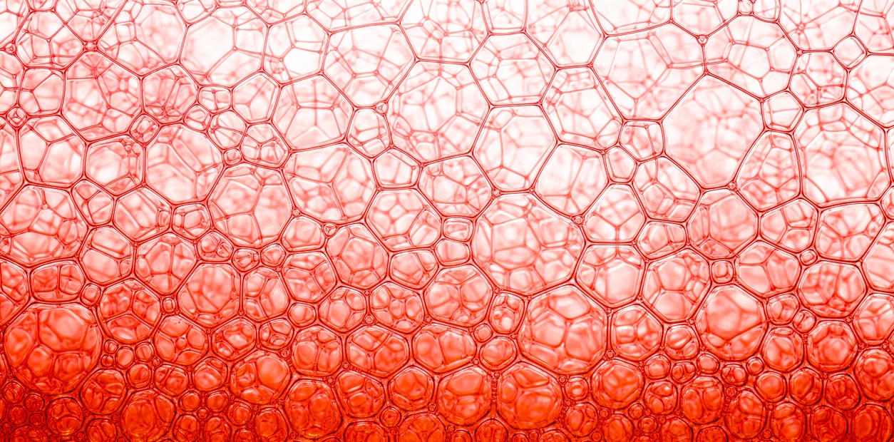 abstract of red bubbles