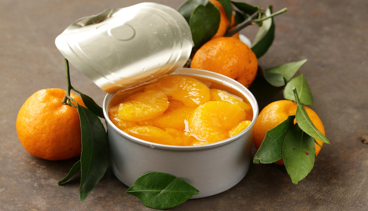 fresh and canned oranges