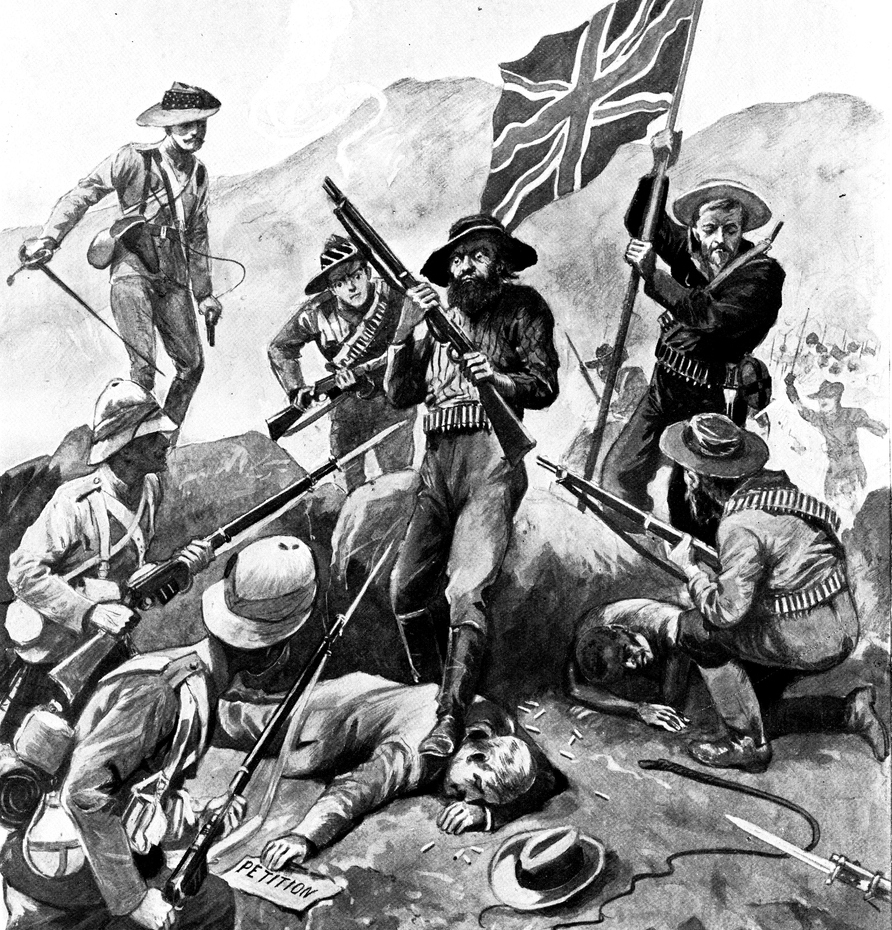 men fighting under the British flag in South Africa - the Anglo-Boer war