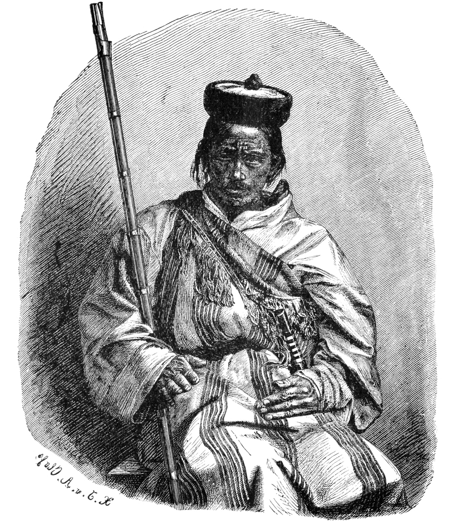 sketch of an Indian sepoy