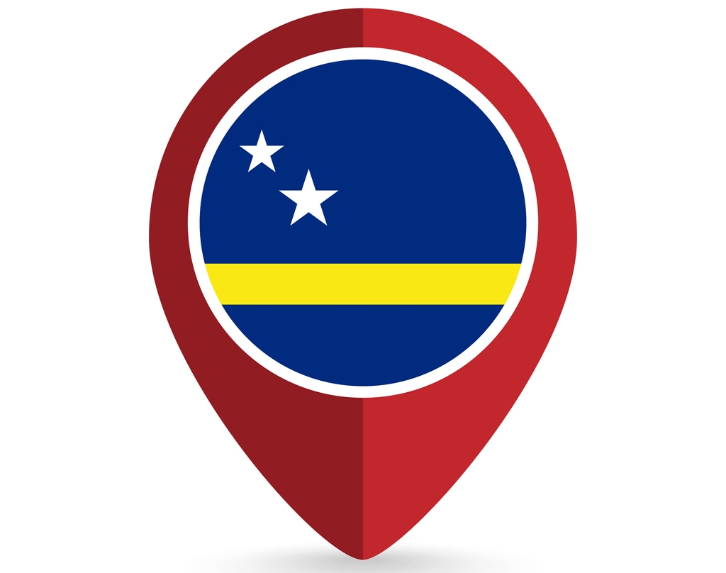 Map Pointer with Curacao Flag