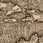 Map from 1562 with Curaçao indicated as Qúracao