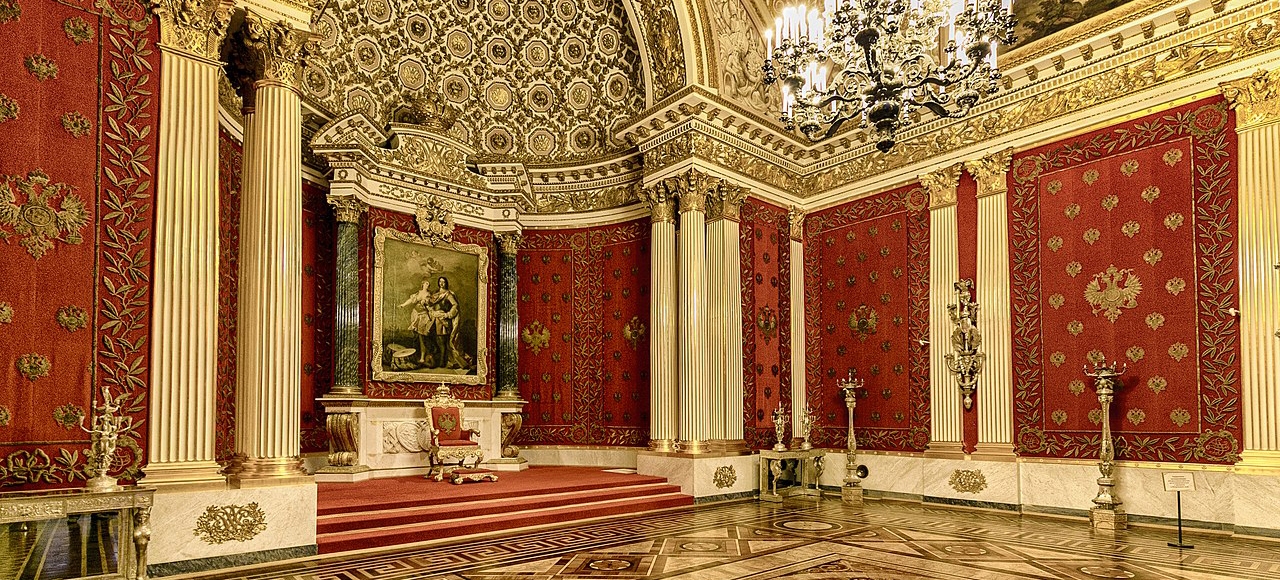 The throne of Empress Catherine II in the Winter Palace