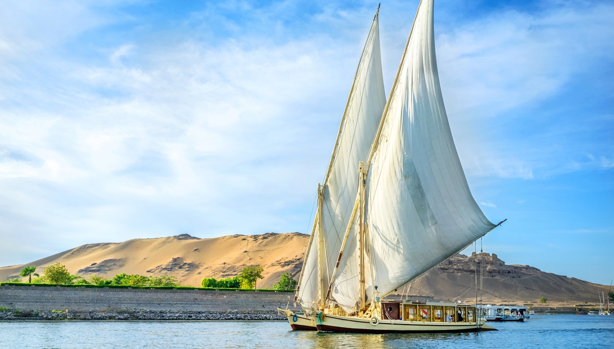sailboats in River Nile