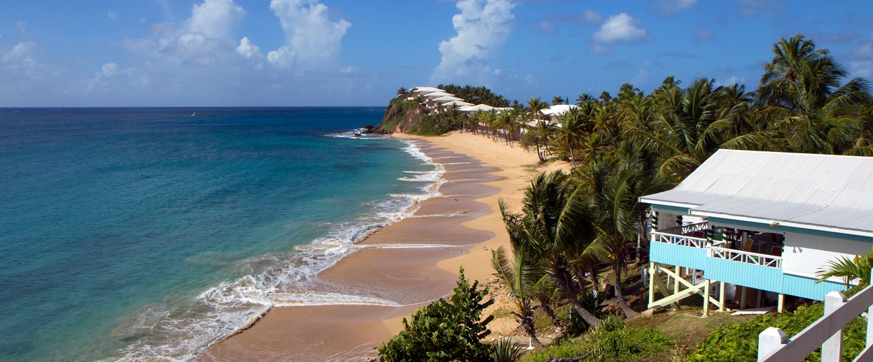 Caribbean beach. Carlisle Bay, Antigua & Barbuda