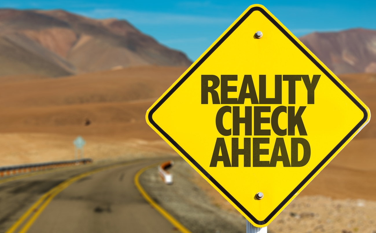 “Reality Check Ahead” sign