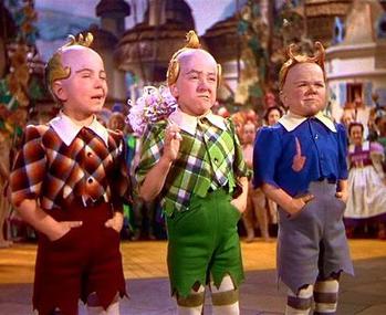 The Munchkins’ Lollipop Guild in The Wizard of Oz 1939 film