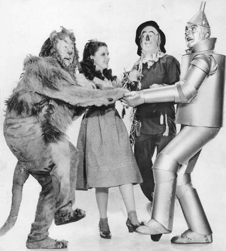 The four main characters in The Wizard of Oz 1939