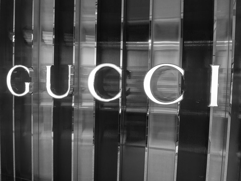 a Gucci signage