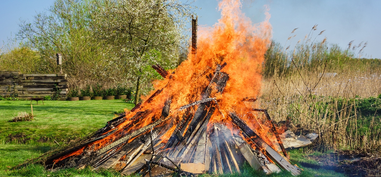 an Easter Fire during spring time