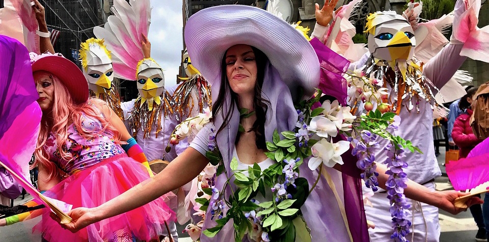 women during an Easter Parade