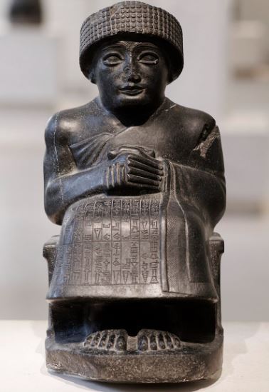 Gudea of Lagash, the Sumerian ruler who was famous for his numerous portrait sculptures that have been recovered