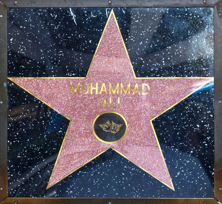 Muhammad Aii’s star on the Hollywood Walk of Fame
