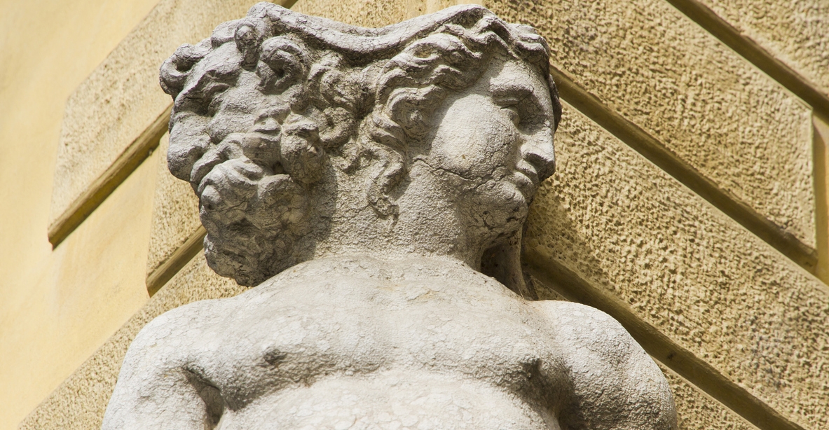 a sculpture of Roman god Janus