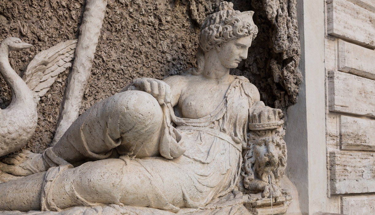 goddess Juno at the Four Fountains in Rome, Italy