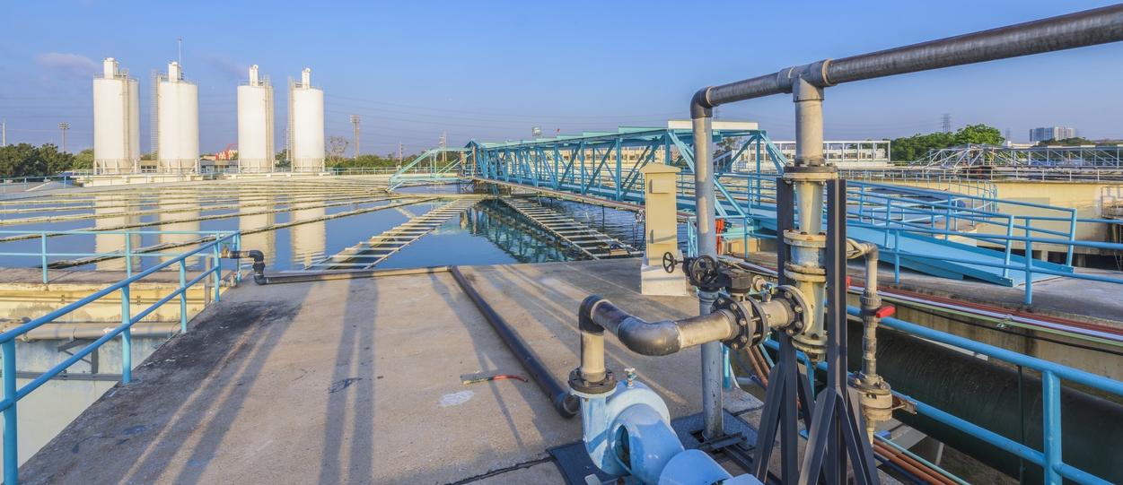 modern wastewater treatment plant