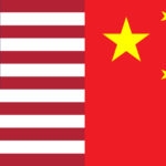 the usa and china flags