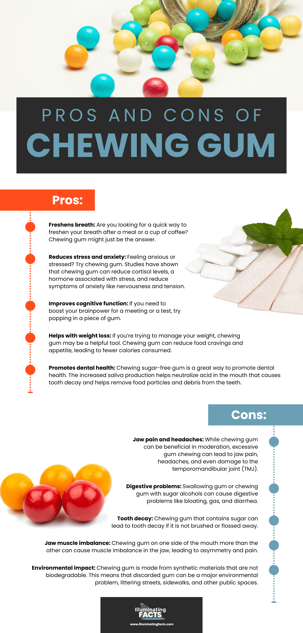 Pros and cons of chewing gum