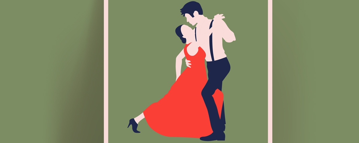 a salsa dance graphic art