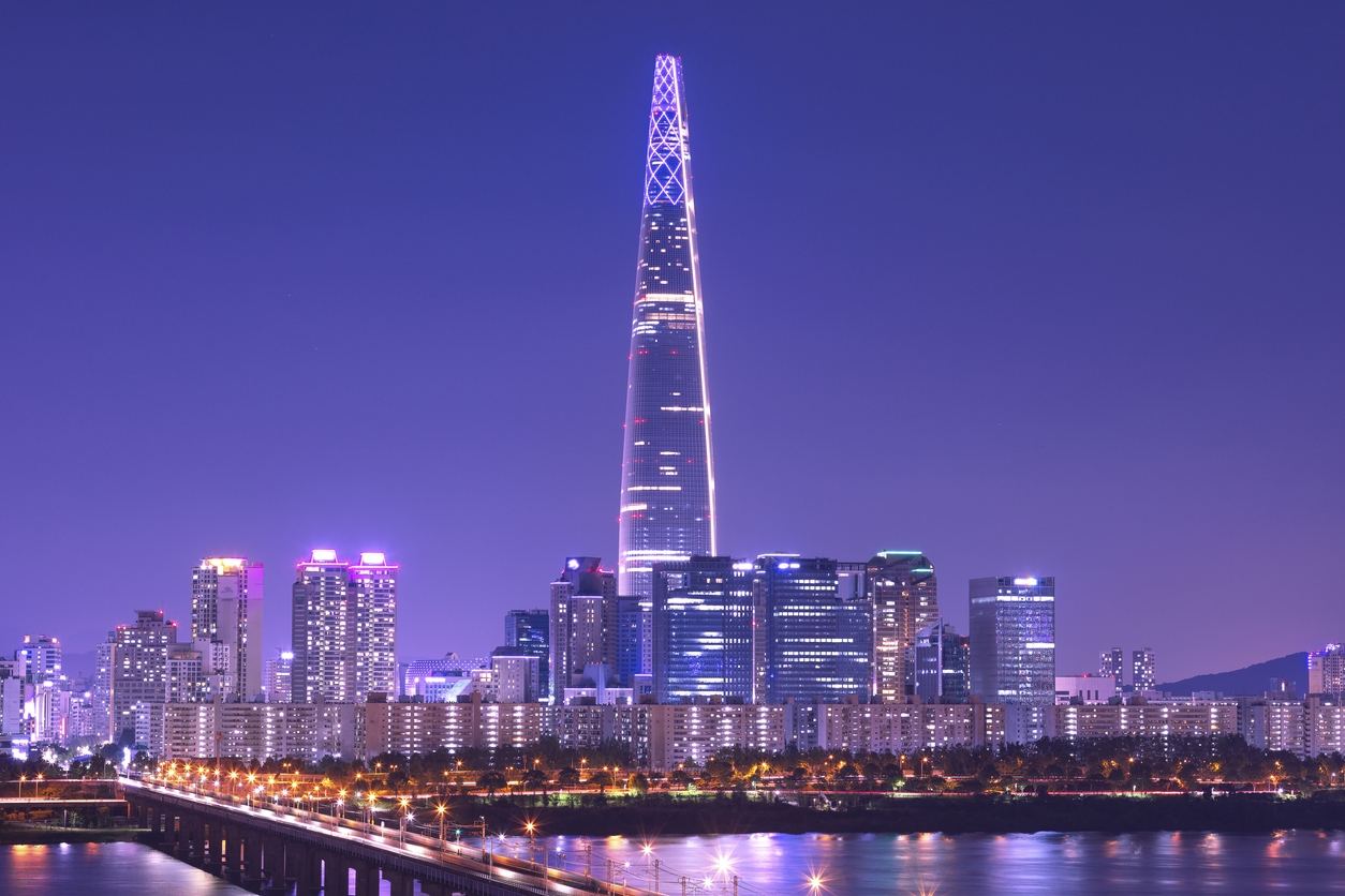 the Lotte World Tower in South Korea