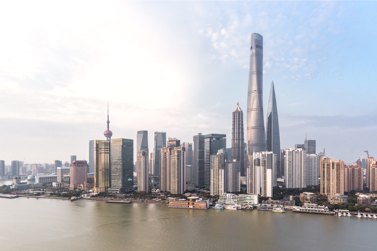 the Shanghai skyline and cityscape