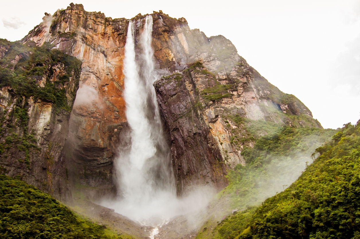 view from below the Angel Falls