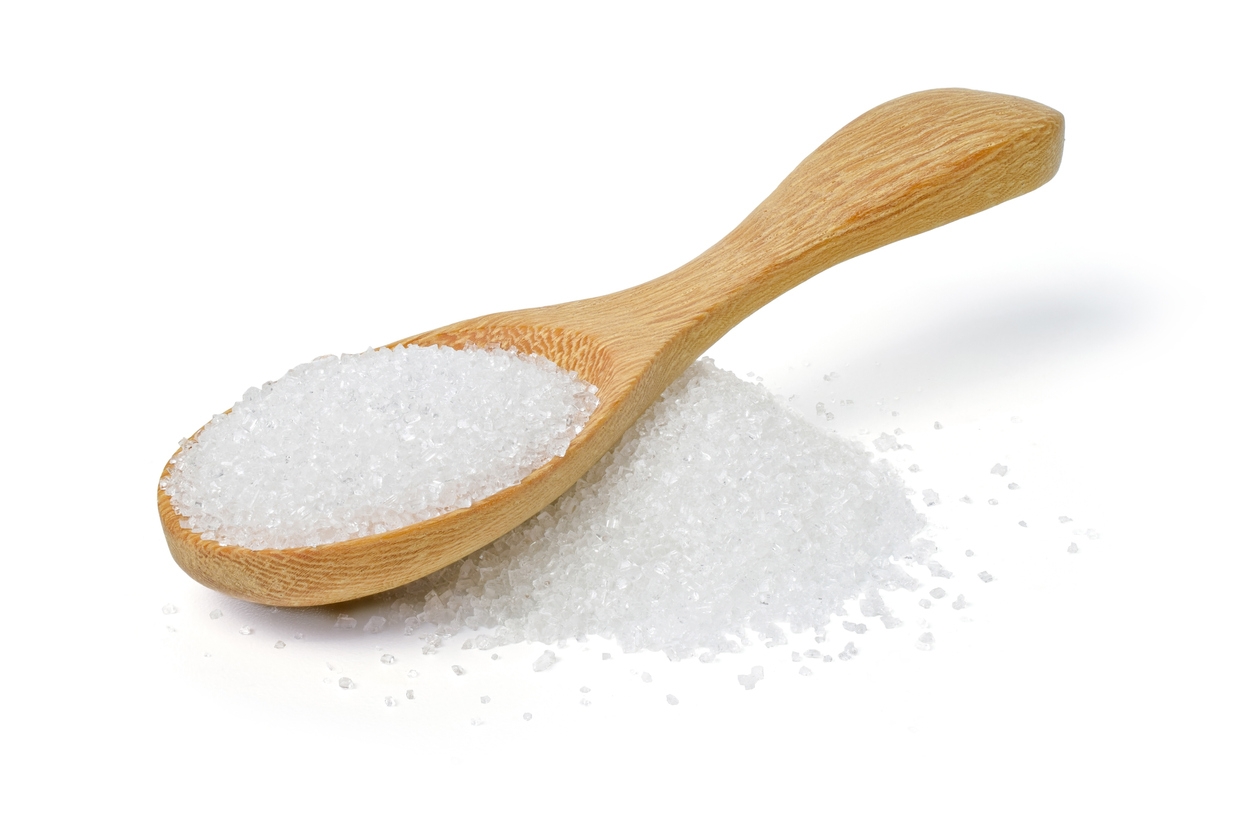 a spoonful of granulated sugar
