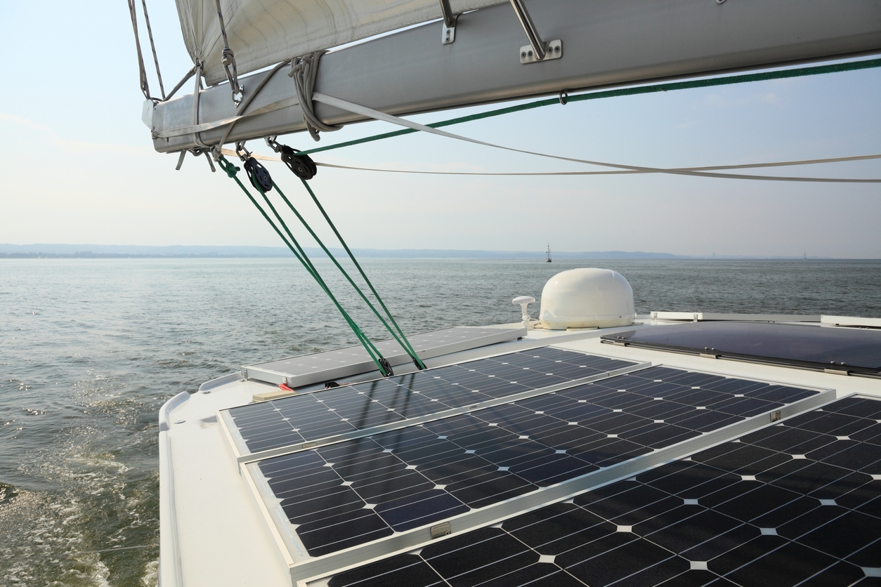 Boats can be powered using solar technology