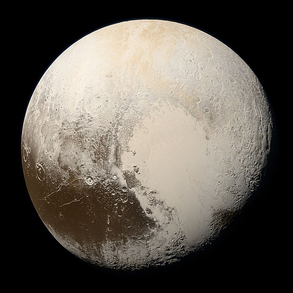 Northern hemisphere of Pluto in true color, taken by NASA’s New Horizon probe in 2015