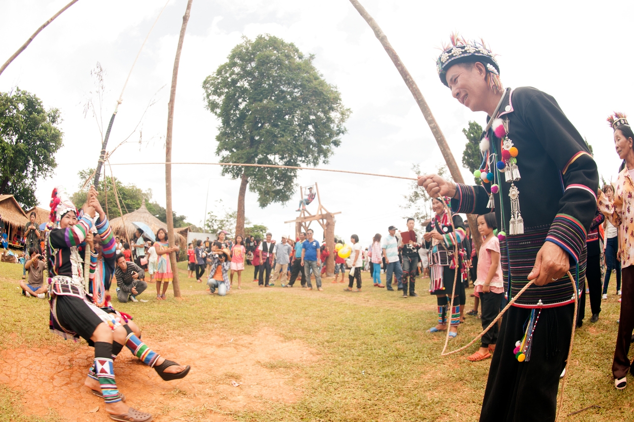 The Swing festival of the Akha tribe