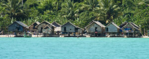 The village of sea gypsies or Moken in Thailand