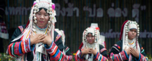 Women of an Akha hill tribe of Thailand